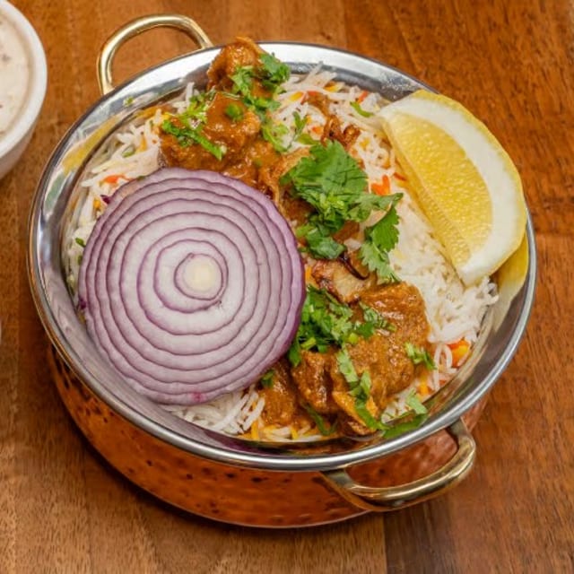 Goat Dum Biryani.