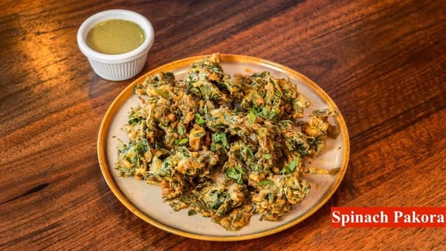 Spinach Pakora Tray.